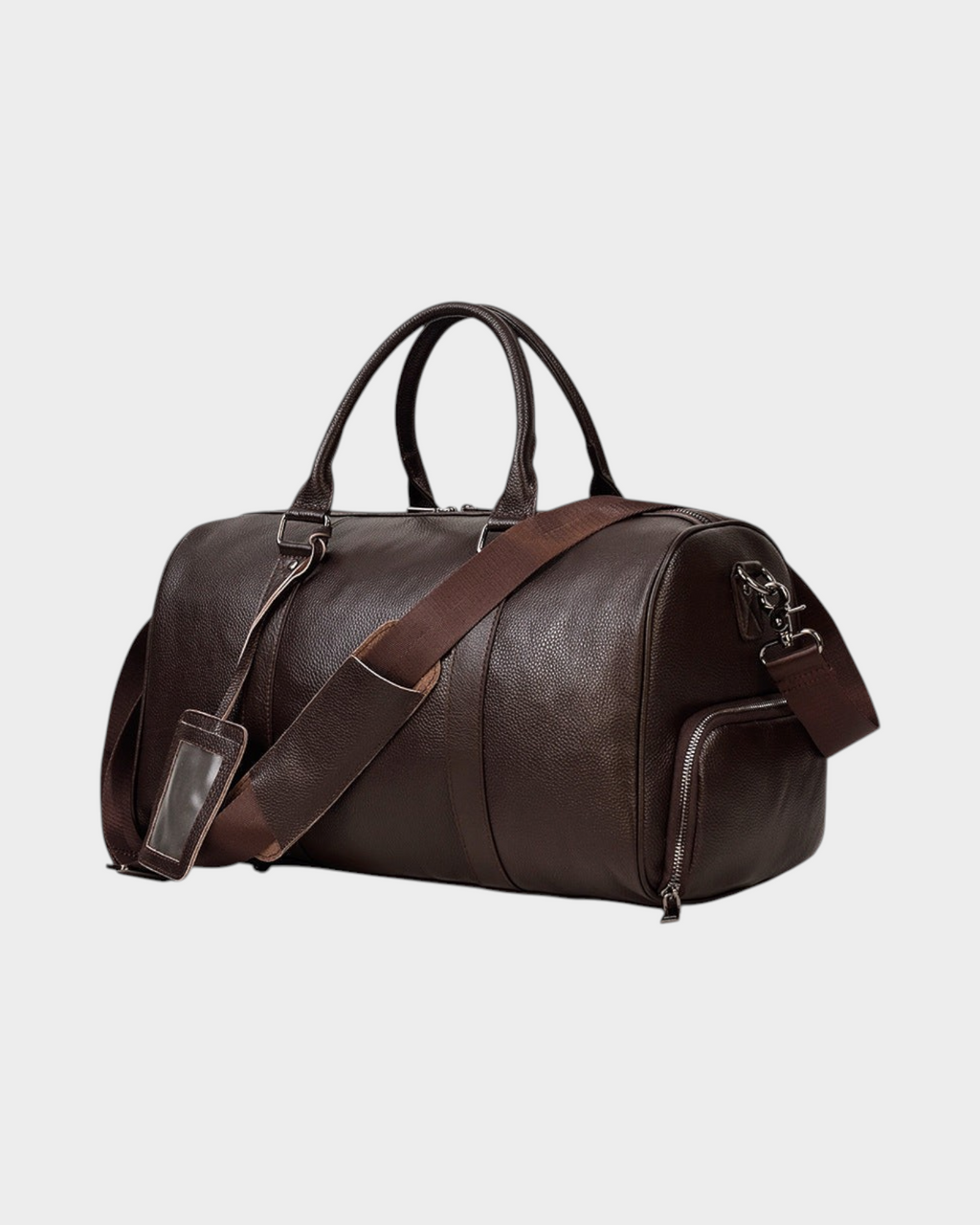 SIEVRA Haul travel bag shoulder strap and hardware detail