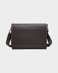 SIEVRA Patina messenger bag in Crazy Horse leather, front view