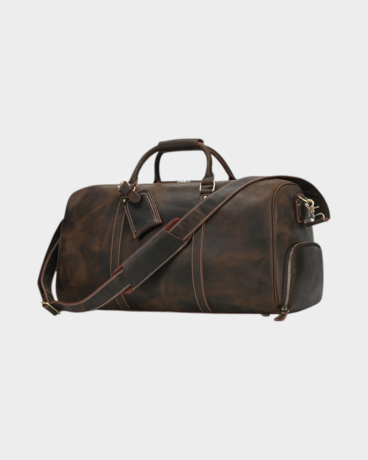 SIEVRA Haul travel bag brown leather variant