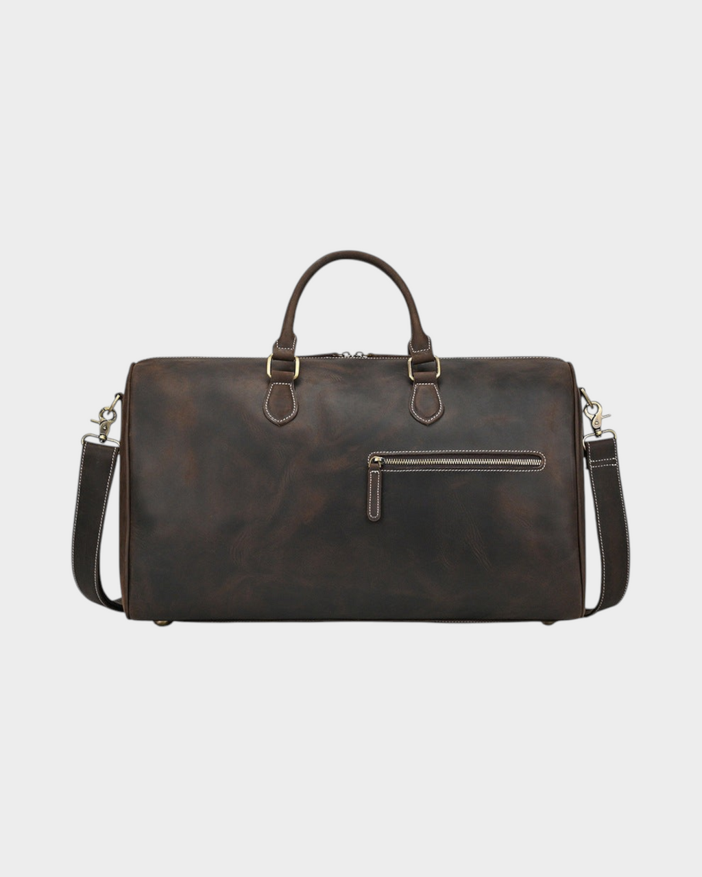SIEVRA Voyage travel bag antique brass hardware detail