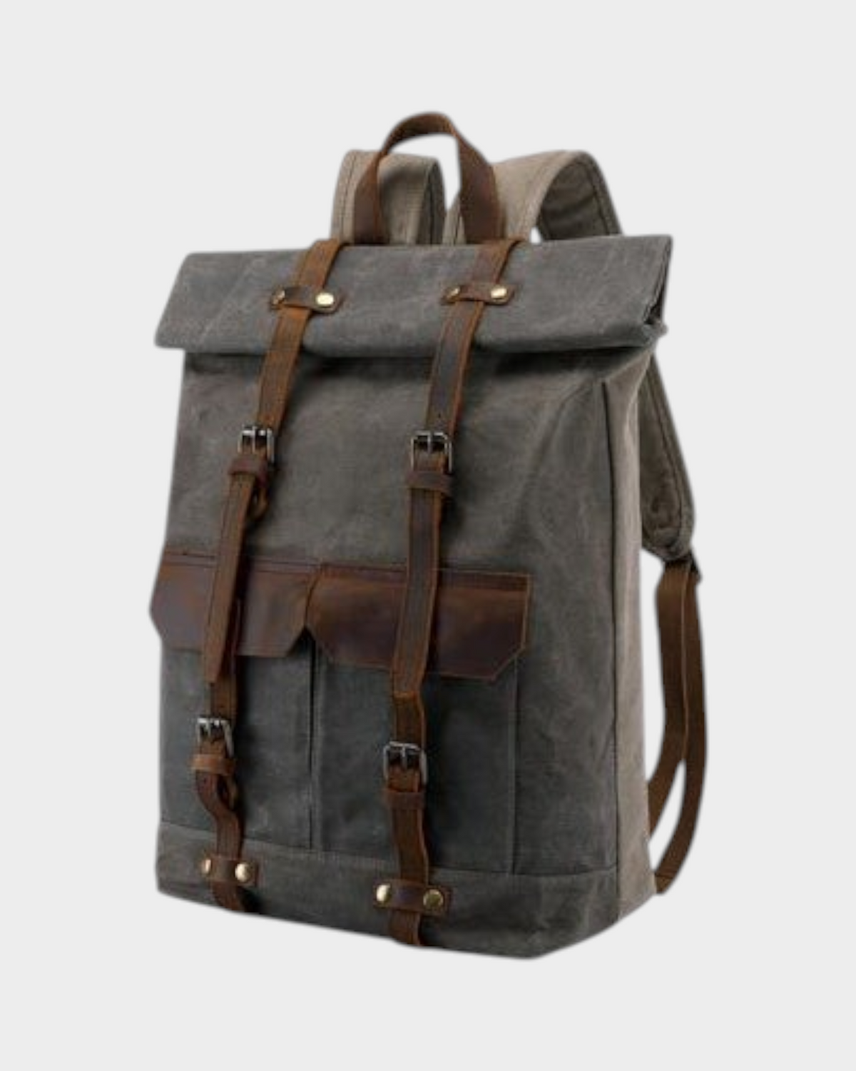SIEVRA Trail backpack leather strap and buckle detail